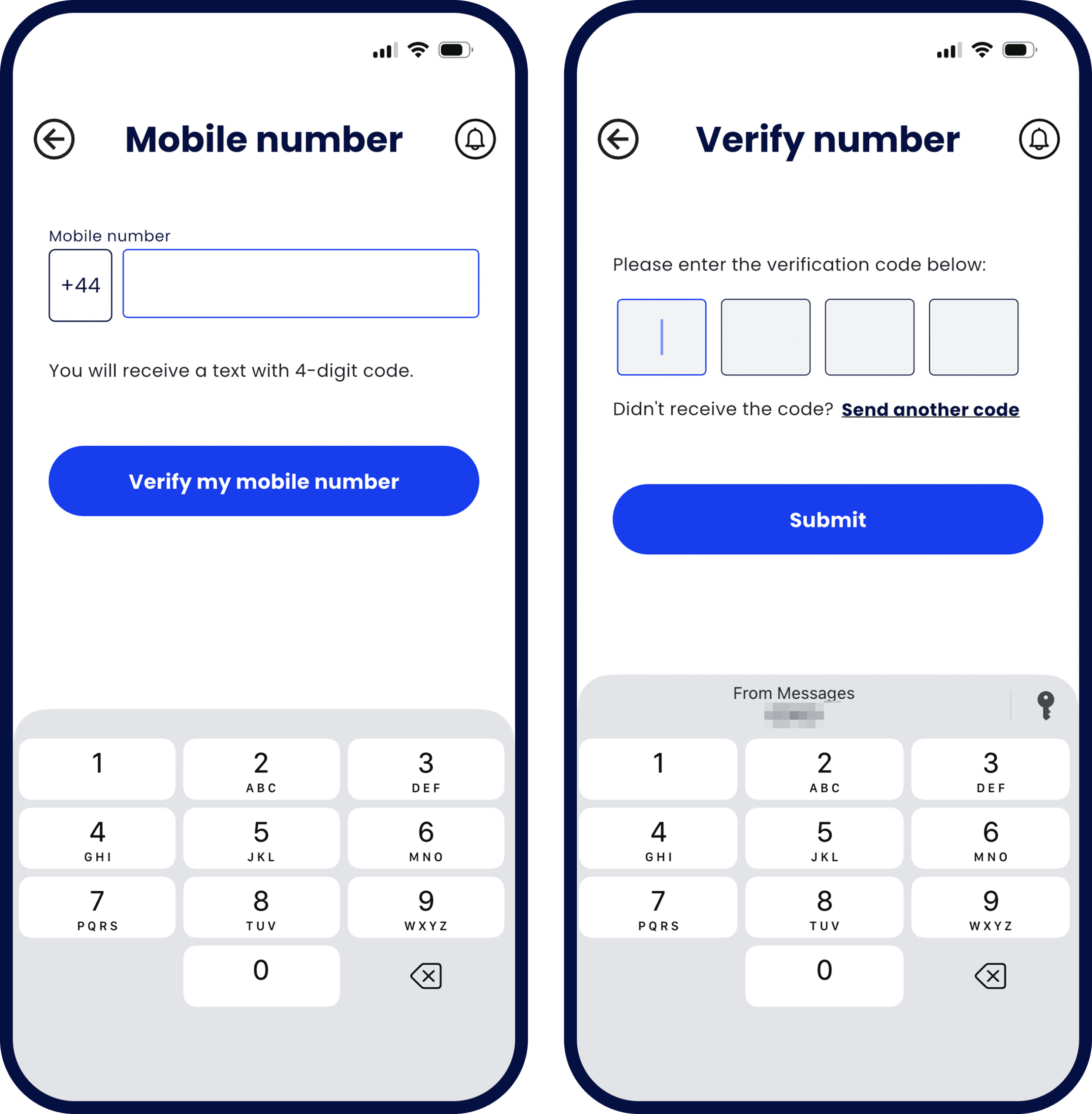 Mobile number verification
