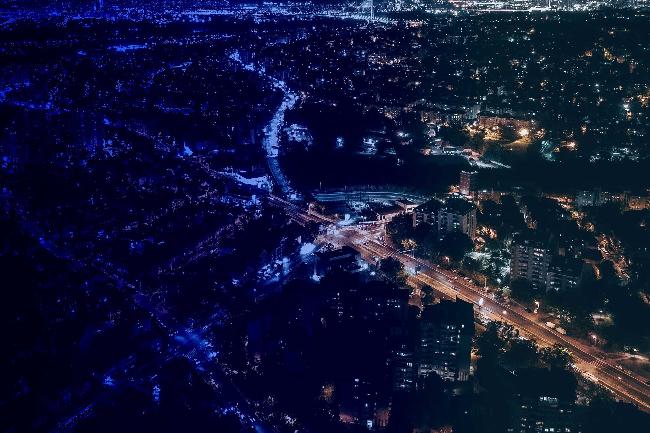 Zippd - an image showing a cityscape with roads and high-rises, to represent urban logistics